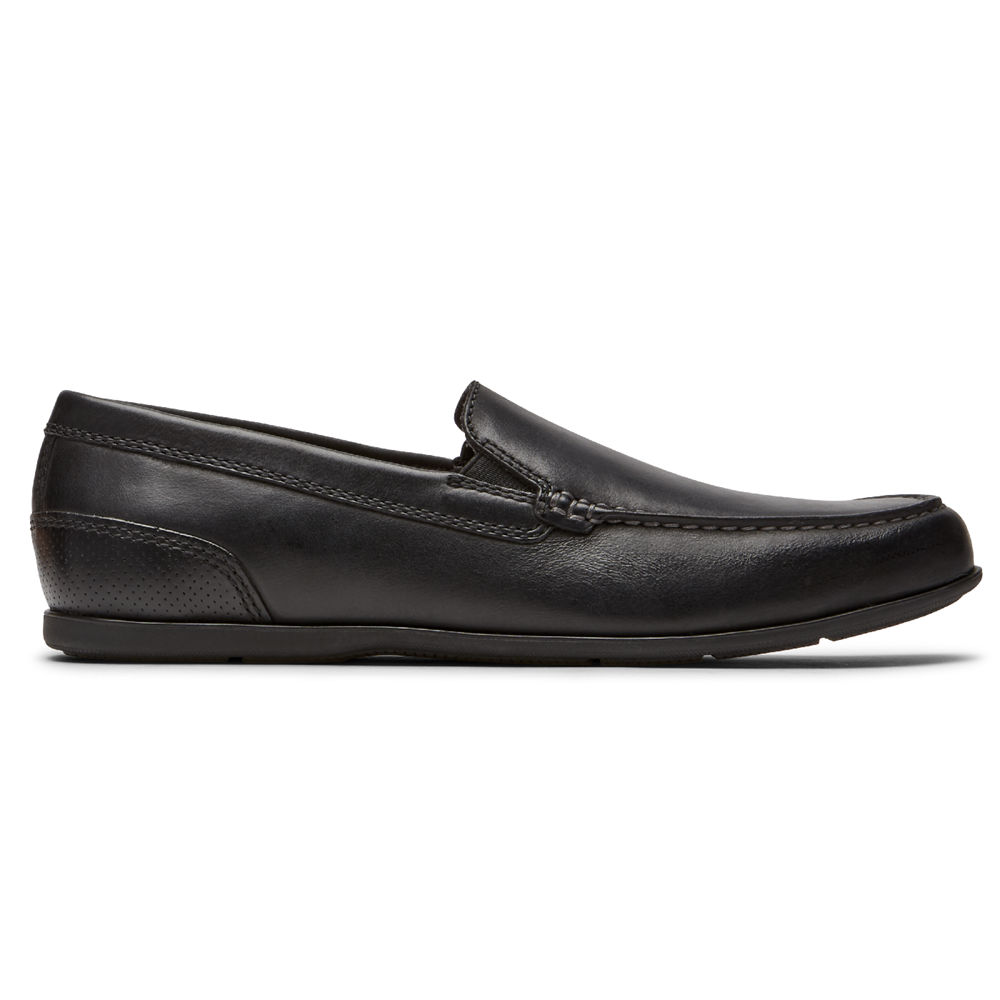 Slip-Ons Rockport Hombre Mexico - Malcom Venetian Negros - CBMOT4623